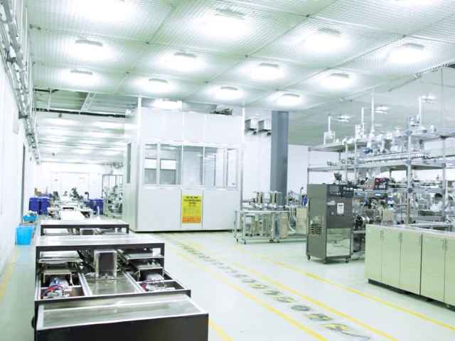 clean modern electronics manufacturing facility interior in India